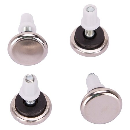 Prosource Furniture Glide, Plastic/Steel, Silver, Nickel Plated, 1-1/16 x 1-1/16 x 1-7/16 in Dimensions FE-S506-PS