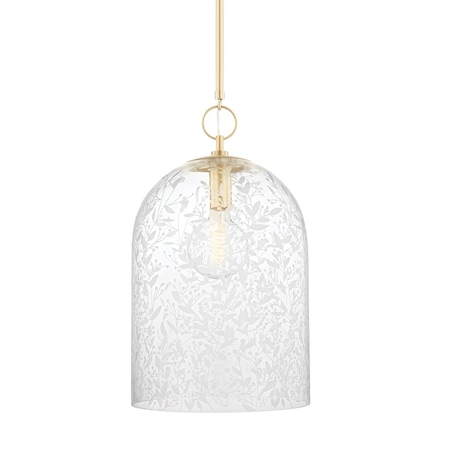 Hudson Valley Lighting Belleville 1 Light Pendant 14 In. Aged Brass 7514-AGB