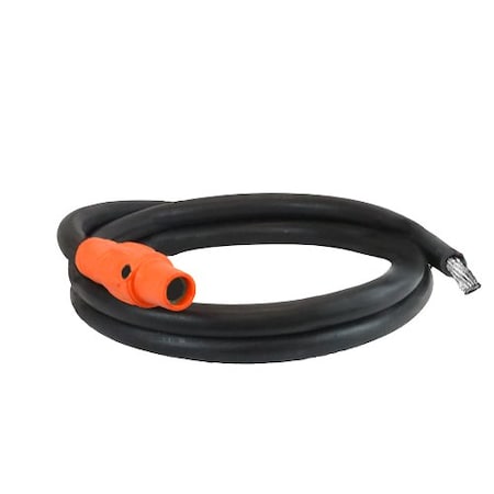 Power Assemblies Type W Pigtail 400A 4/0 AWG Series 16 Female Camlock to Tinned 10 ft, Orange 40TW16010FTO