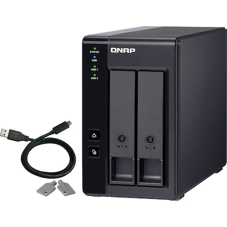Qnap 2 Bay USB Type-C Direct Attached Storage with Hardware RAID TR-002-US