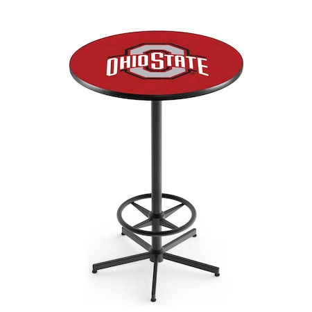 Holland Bar Stool Co 42" Black Ohio State Pub Table L216B4236OhioSt