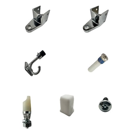 Hadrian WrapHingeKit, ChromeZamac, Chrome-Plated 605020