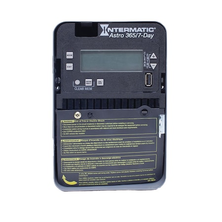 Intermatic Astronomic 7-Day/365 Day 1-Circuit Electronic Control, 120-277 VAC, SPST, Indoor Metal Enclosure ET2805C