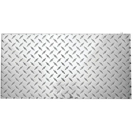 Stanley 4221BC Series Tread Plate, 12 in W, 24 in L, Diamond Tread, Aluminum, Polished N316-364