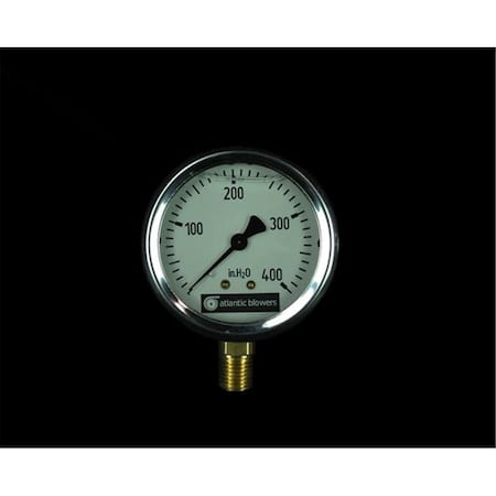 Atlantic Blowers Pressure Gauge, 3 x 3 x 1 in. AB-80000