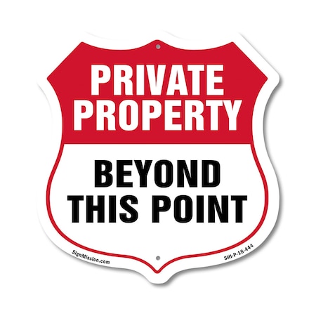 Signmission Private Property Shield Sign Private Pro, 18 Inch X 18 Inch, Plastic Sign SHI-P-18-444