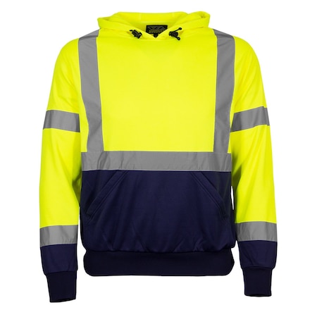 Reflective Apparel ANSI Type R Class 3 Pullover Hooded Sweatshirt 604GT-LN-4X