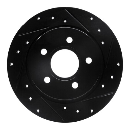 Dynamic Friction Co DFC Brake Rotor - Drilled and Slotted - Black 633-54066R