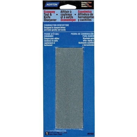 Norton Co Sharpening Stone, 6 in L, 2 in W, 34 in Thick, CoarseFine, Silicone Carbide Abrasive 87933