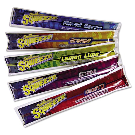 Sqwincher Sqweeze Freeze Pops, Assorted Flavors, 3 oz Packets, PK150 159200201
