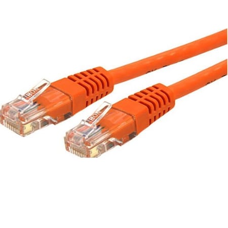 Dynamicfunction 35 ft. Cat6 Molded RJ45 UTP Gigabit Patch Cable, Orange DY727874