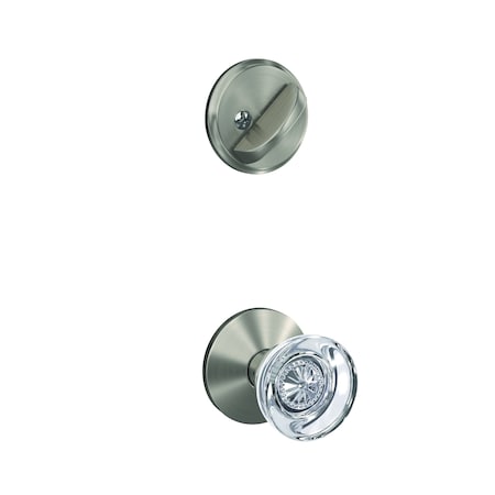 Schlage Residential Schlage Custom Custom Hobson Knob with Kinsler Rose Interior Active Trim with 16680 Latch and FC59HOB619KIN