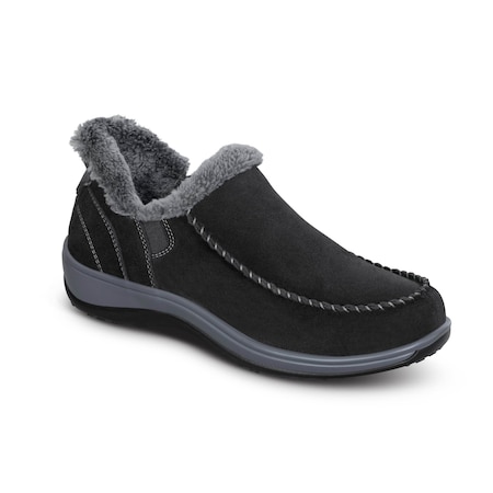Orthofeet Lorin Wmn Hf Moc Blk, Size 6 80041
