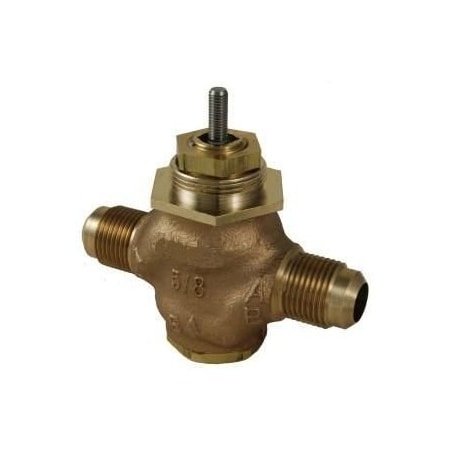 Schneider Electric Venta. Globe Valve. 5/8 in. 2-way. Straightway. FLR. UC. Brass. 1.3 cv VB-7222-0-4-02