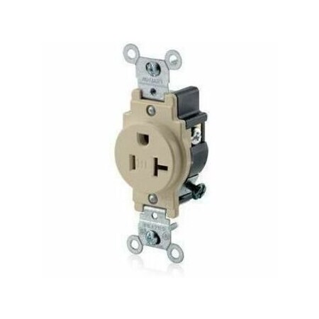 Leviton Commercial Grade Tamper-Resistant Duplex Receptacle, 20 Amp, 125 Volt T5020-I