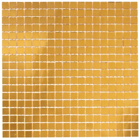 Apollo Tile Altin 11.6 in. x 11.6 in. Glossy Honey Gold Glass Mosaic Wall and Floor Tile 18.69 sqft/case, 20PK APLFG018815YA