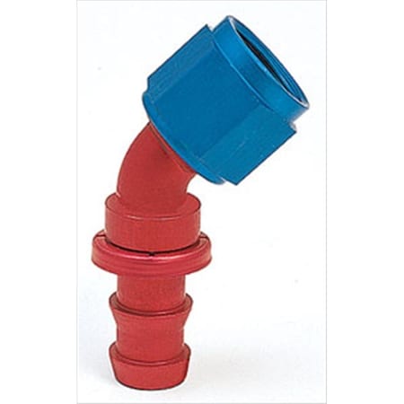 Aeroquip FCM1523 -8 An 45 Degree Straight Socketless Fitting- Red And Blue A83-FCM1523