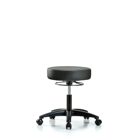 Blue Ridge Ergonomics Vinyl Stool, Desk, Casters, Carbon BR-VDHSO-RG-RC-8823