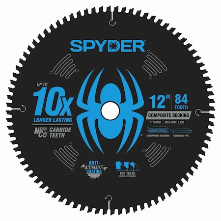 Spyder 12-Inch 84-Tooth Saw Blade for Composite Decking 13102