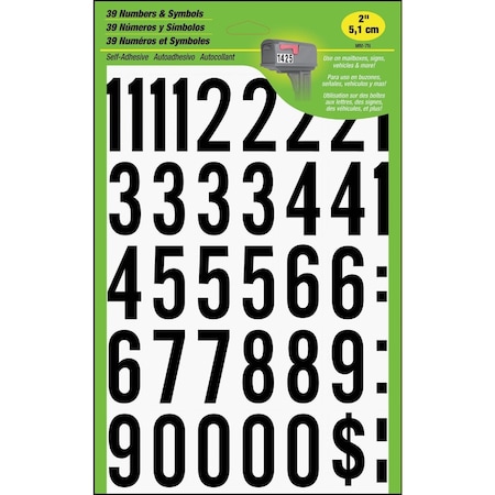 Hy-Ko 2'' Polyester Adhesive Number Set 33 Numbers MM-7N