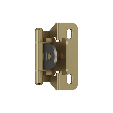 Amerock 1/4in 6mm Overlay Single Demountable Partial Wrap Golden Champagne Cabinet Hinge, 1 Pair BPR8715BBZ