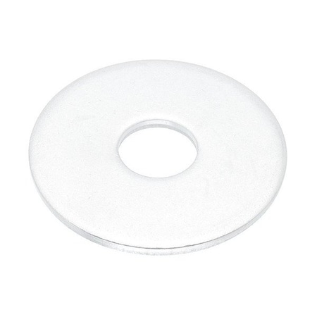 Zoro Select Flat Washer, For Screw Size 1/2 in , PTFE Not Applicable Finish, 10 PK WASB12WPTFE