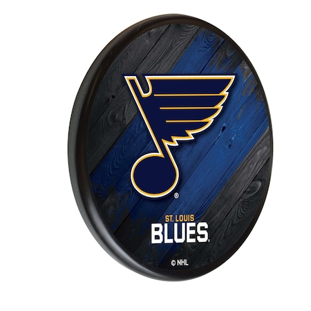Holland Bar Stool Co St Louis Blues 13" Solid Wood Sign WSgnPBlkSTLBlu