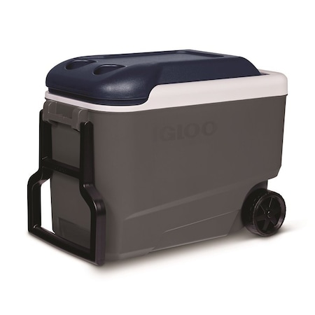 Igloo 34814 Roller Cooler, 40 qt Cooler, Polyurethane, Blue, 5 days Ice Retention 34226