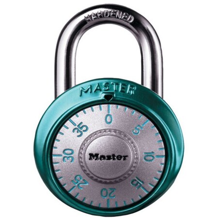 Master Lock Dial Padlock, 9/32 in Dia Shackle, 3/4 in H Shackle, Steel Shackle, Metal Body, Anodized 1561DAST
