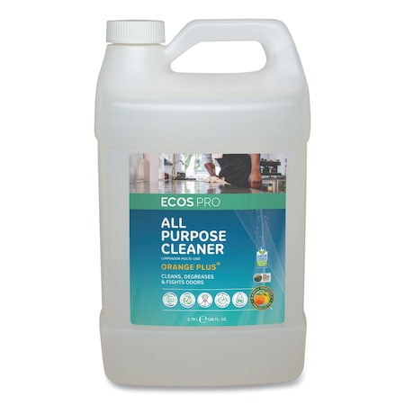 Ecos Pro Orange Plus All Purpose Cleaner and Degreaser, Citrus Scent, 1 gal Bottle PL9706/04