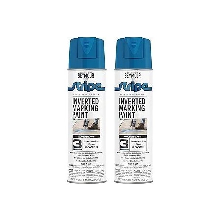 Seymour Midwest Stripe 3-Series Inverted Ground Marking Paint, Precaution Blue net 15oz., 2PK 20353-2