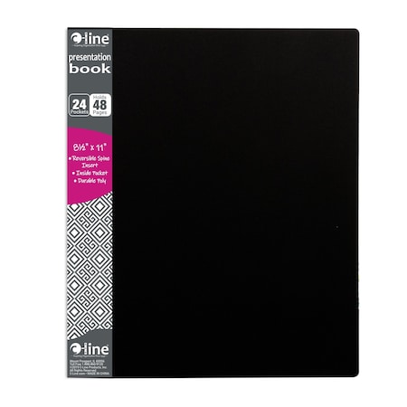 C-Line Products Bound Sheet Protector Presentation Book, 24-Pocket 33240