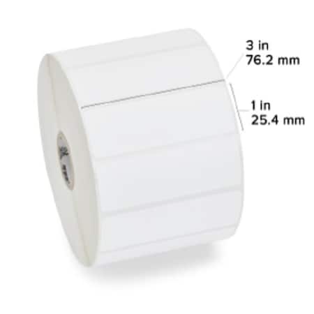 Zebra Zebra Direct Thermal Label, Paper, 3" x 1", Z-Perform 2000D, 1" Core, 2340 labels/Roll, 6PK 10015782