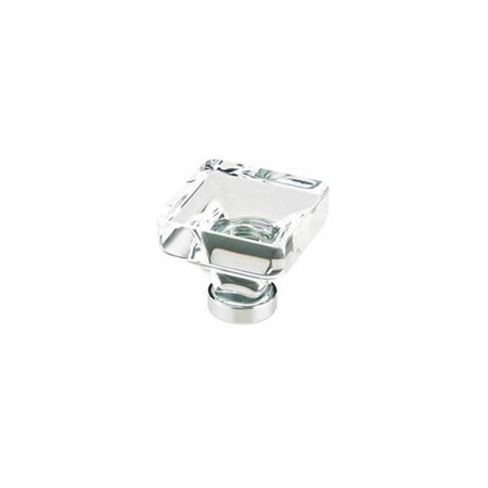 Patioplus 1.375 in. Square Cabinet Knob, Bright Chrome PA3236121