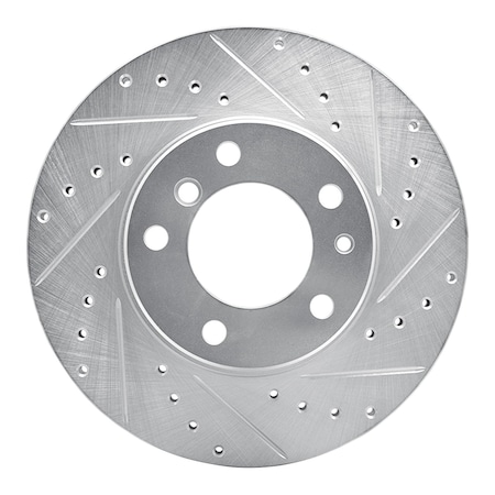 Dynamic Friction Co DFC Brake Rotor - Drilled and Slotted - Silver 631-31023R