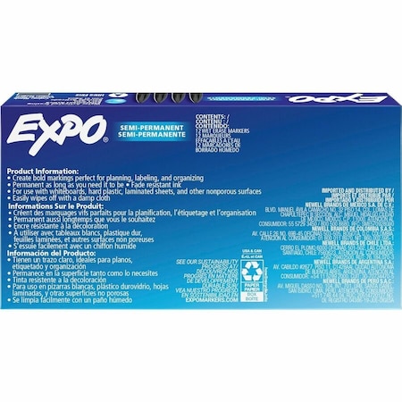 Expo Markers, Bullet Tip, 12 PK 16001