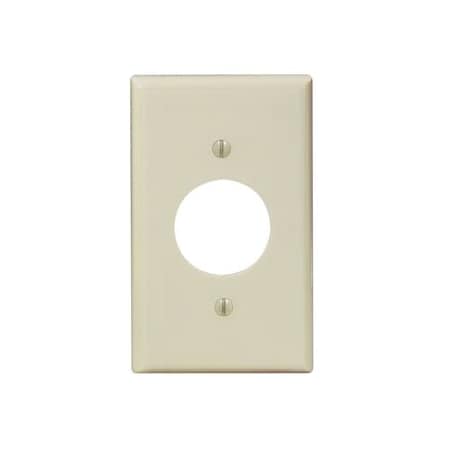 Leviton Receptacle Wallplate, Standard Size, Gang 1, Ivory 86004