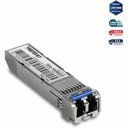 Trendnet 10GBASE-LR SFP+ SINGLE MODE LC MODULE 10KM WITH DDM TEG-10GBS10