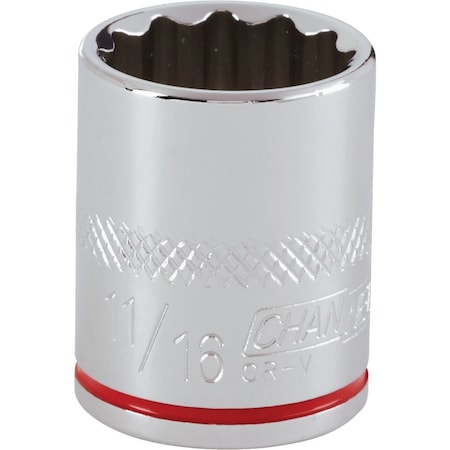Channellock 3/8'' Drive 11/16'' 12-Point Shallow Standard Socket 304336