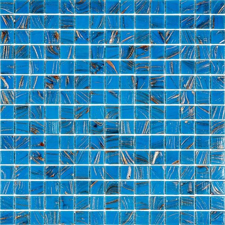 Apollo Tile Celestial 12in x 12in Glossy Rich Electric Blue Glass Mosaic Wall and Floor Tile 20 sqft/case, 20PK APLST88BL530A
