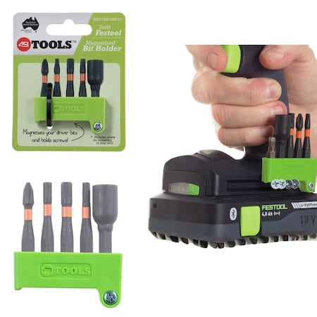 48 Tools Bit Holder, 2 in L, 48 TOOLS MBH-FES-GRE-01