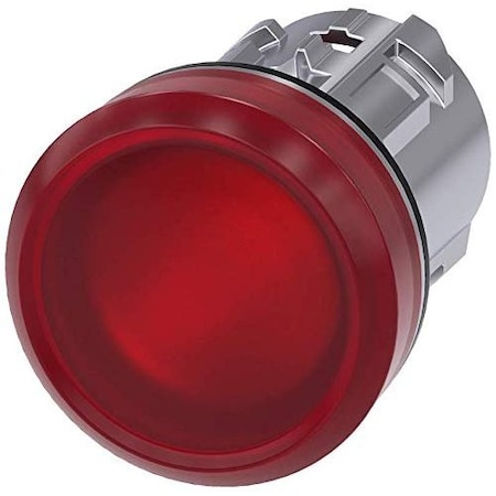 Siemens SIRIUS ACT 22 mm Red LED Indicator Light, Round Smooth Lens, IP69K Rated 3SU10516AA200AA0
