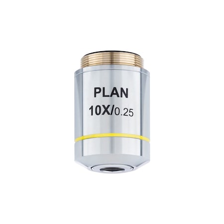 Amscope 10X Plan Achromatic Objective Lens for Infinity-Corrected Metallurgical Microscopes PL10X-INF-V300