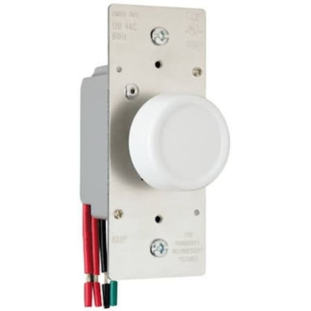 Legrand Rotary Dimmer, 120 V, 600 W, Incandescent Lamp, 3-Way, Light Almond R603PLTKV