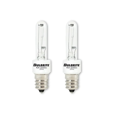 Bulbrite Pack of 2 60 Watt Dimmable Clear T3 Candelabra E12 Krypton/Xenon Bulb, 2PK 861200