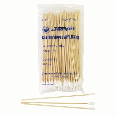 Jorgensen Laboratories Cotton-Tip Applicator, 6", 2400PK J0195