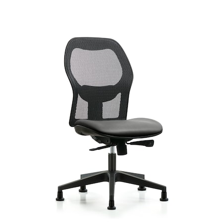 Blue Ridge Ergonomics Mesh Back Chair, Sterling Seat, Glides BR-EXE-VMDHCH-RG-H0-A0-RG-8840