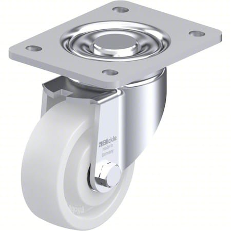 Zoro Select Plate Caster, Swivel, 5 1/2mm H LH-SPO 100K-3