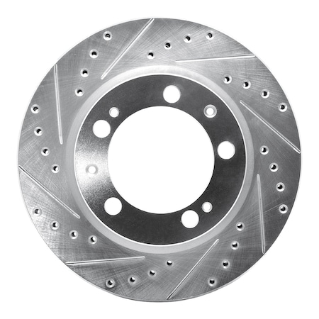 Dynamic Friction Co DFC Brake Rotor - Drilled and Slotted - Silver 631-02023L