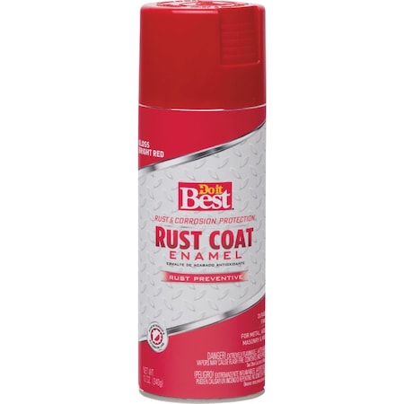 Do It Best Rust Coat Gloss Bright Red 12 Oz. Anti-Rust Spray Paint 203543D